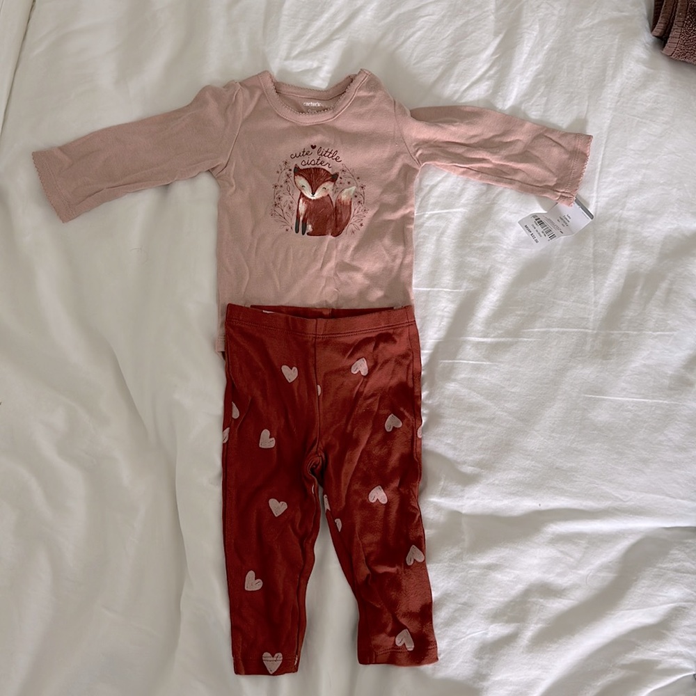 Carter’s Cute Little Sister Set - Onesie and Pants 9 months